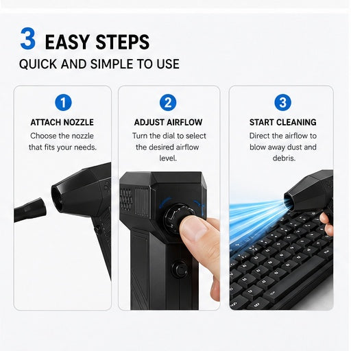 🌪️ COMPACT MULTI-FUNCTIONAL AIR DUSTER